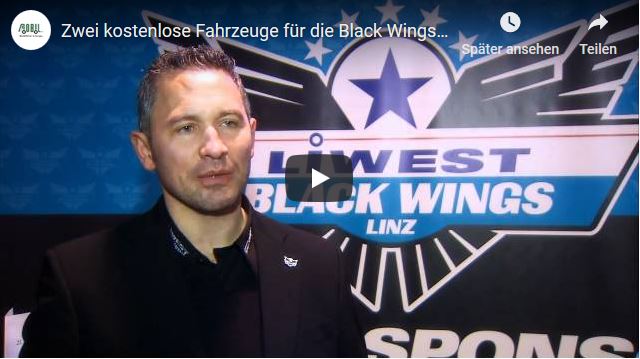 Zwei kostenlose Fahrzeuge für die Black Wings Linz
